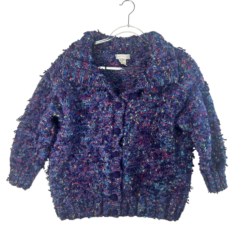 Emma Camusso Womens L Wool Blend Textured Chunky Knit Cardigan Sweater‎ Uruguay